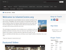 Tablet Screenshot of islamiccentre.org